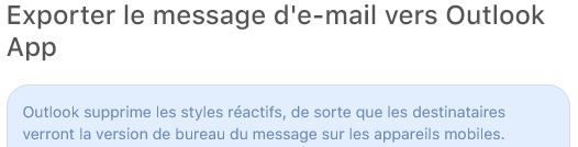 Avertissement de Stripo quant à la suppression des media queries sur Outlook